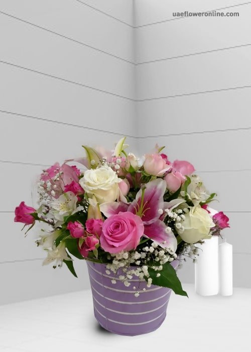 Mix Flowers Charming Basket