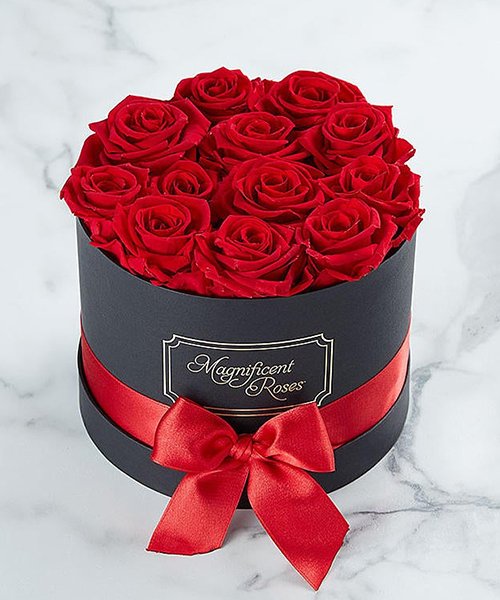 Elegant Red Rose Box