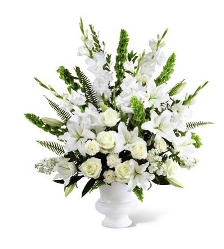 Classic Whit Funeral Arrangement