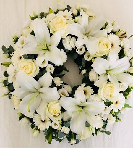 Round Shaped Funeral Flowers