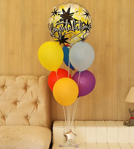 Colourful Congratulations Balloon Bouquets