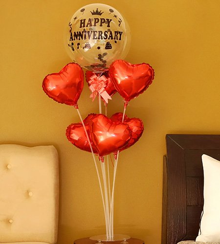 Hearty Happy Anniversary Balloon Bouquet