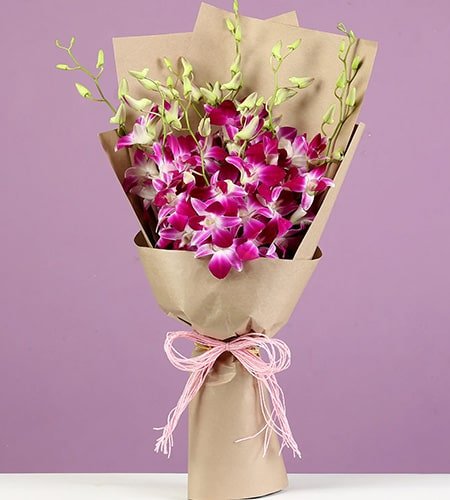 Royal Purple Orchids Bunch