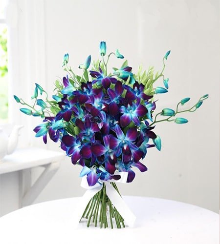 Exotic Beauty Blue Orchids Bouquet