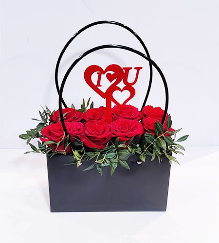 Elegant Valentine Arrangement Box
