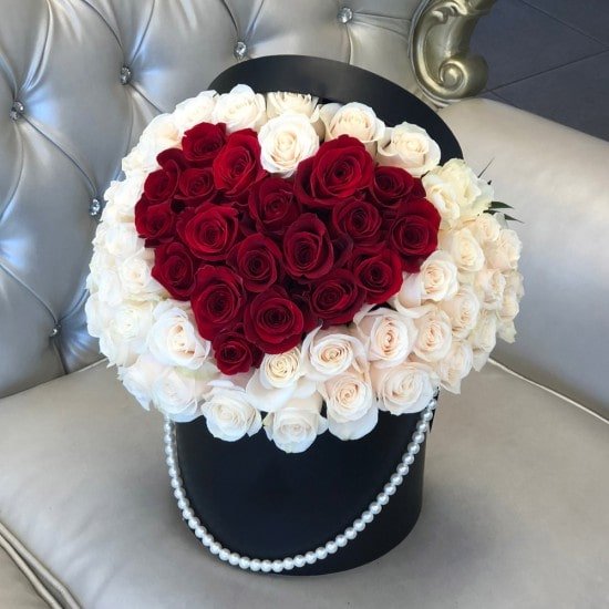 Signature 50 Heart Rose Box