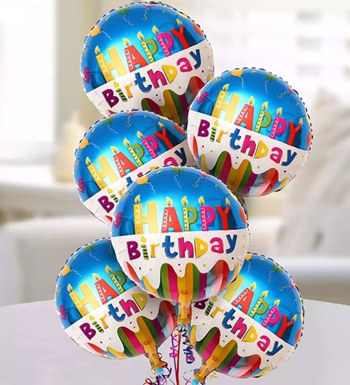 Adorable Set Of Happy Birthday Foil Balloons
