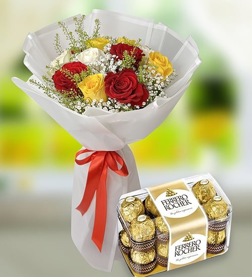 Classy Mix Roses Bouquet