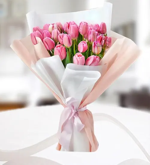 Enchanting Pink Tulip Bouquet