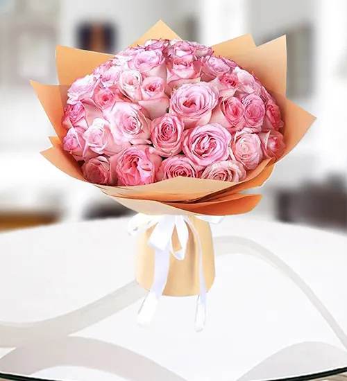 Elegant 25 Pink Rose Bouquet