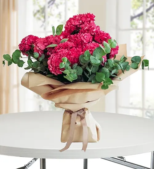 Glorious Red Hydrangea Bouquet