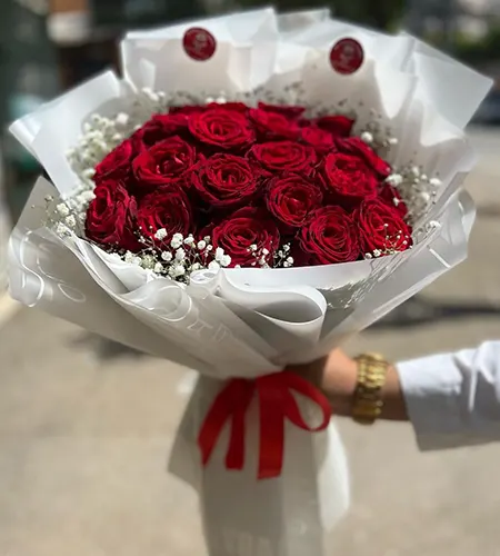 Infinite Happiness: 35 Red Roses Valentine's Bouquet