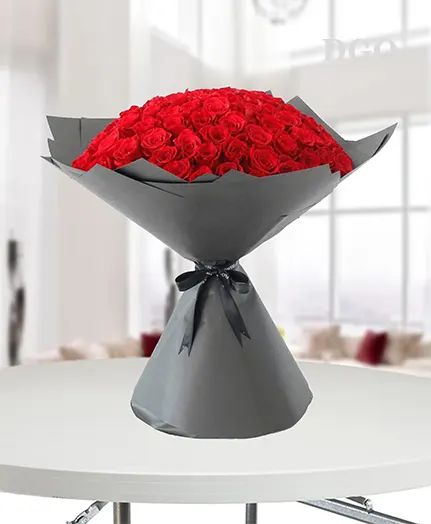 100 Red Rose Valentine Bouquet – Timeless Love