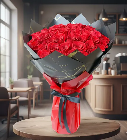 40 Red Rose Valentine Bouquet