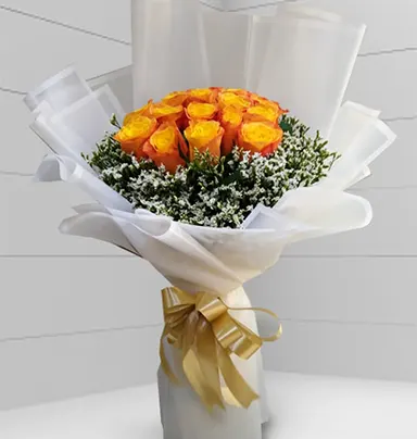 Alluring Orange Rose Bouquet