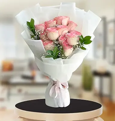 Splendid Light Pink Baby Rose Bouquet