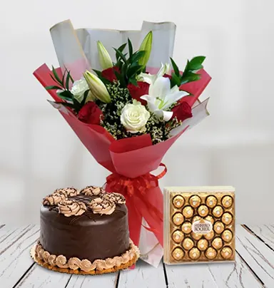 Romantic Wishes With Cake Combo