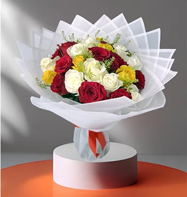 Pleasant Mixed Roses Bouquet
