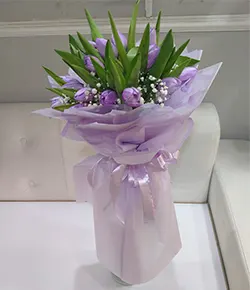 Precious 15 Purple Tulip Bouquet