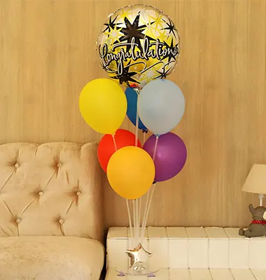 Colourful Congratulations Balloon Bouquets
