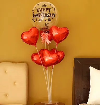 Hearty Happy Anniversary Balloon Bouquet