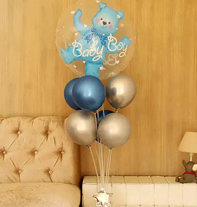 Blue Baby Boy Balloon Bouquet