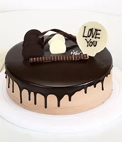 Love You Valentine Chocolate Cake Half Kg