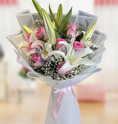 Royal Rose Lily Bouquet