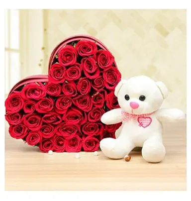 Stunning Heart Shape Arrangement With Nice Te...