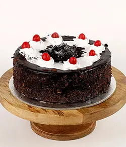 Cream Drop & Cherry Black Forest Cake- Half K...