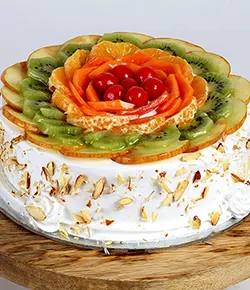 Creamy Vanilla Fruit Cake...