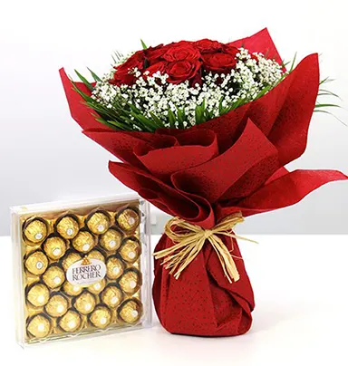 Mindblowing Re Roses Bouq...
