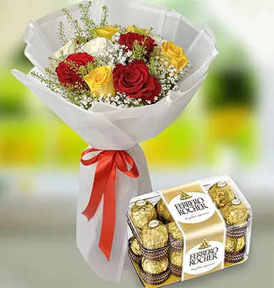 Classy Mix Roses Bouquet