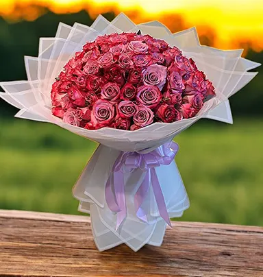60 Roses Bouquet with Elegant Wrapping