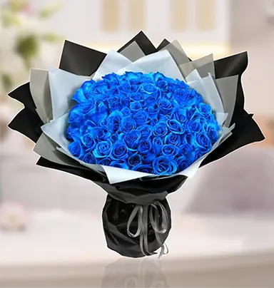Alluring Blue Roses Bouquet