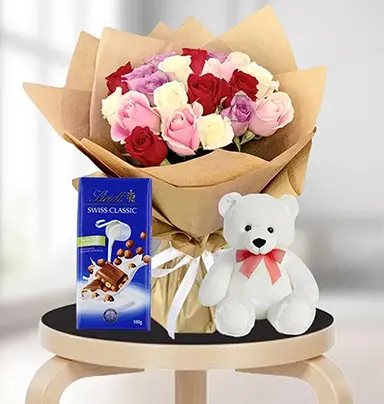 Rose Bouquet, Lindt Choco...