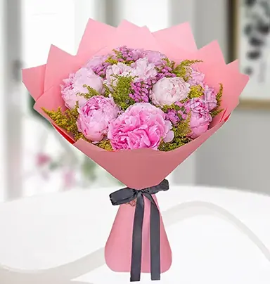 Adorable Peony Bouquet – 10 Gorgeous Pieces