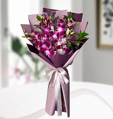 Elegant Purple Orchid Bouque