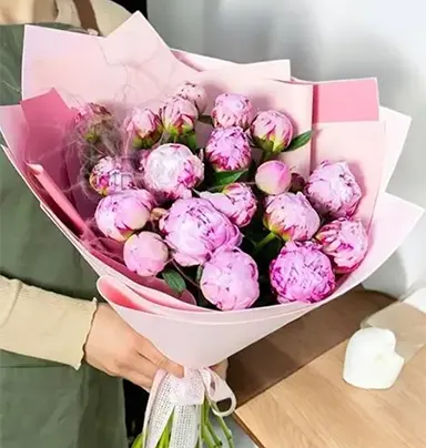 Sweety Pink Peonies Bouquet - 21 Stunning Blo...