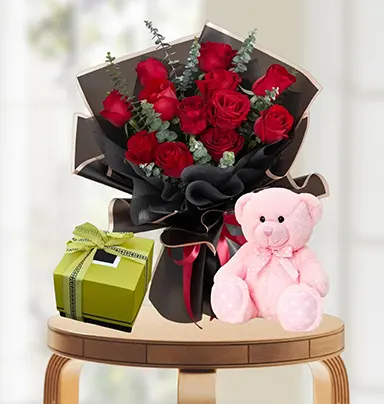 Valentines 12 Red Rose...