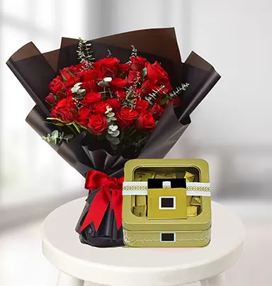 25 Red Roses Bouquet w...